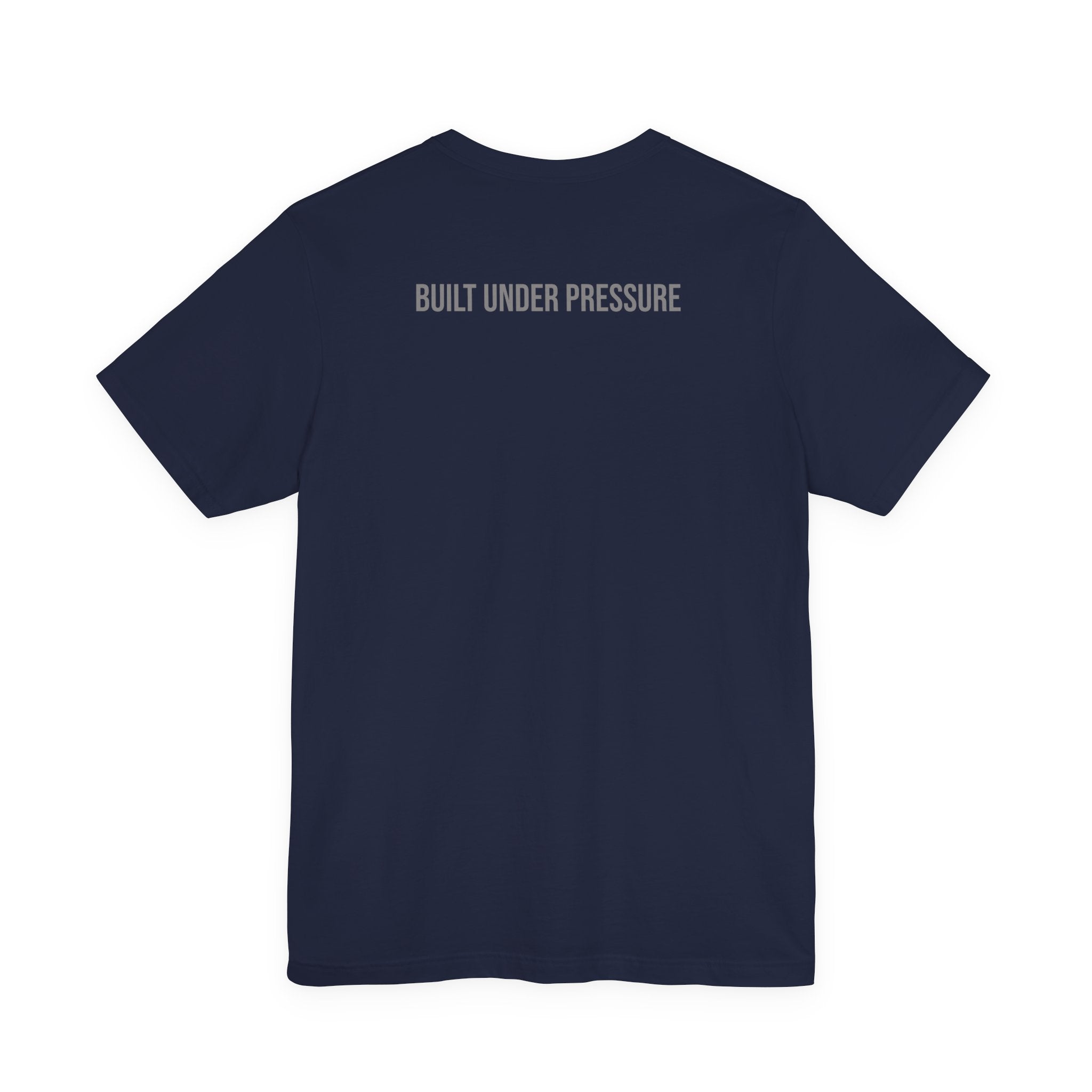 The Forge Society "Built Under Pressure" Tee - Minimalist White Short Sleeve Shirt