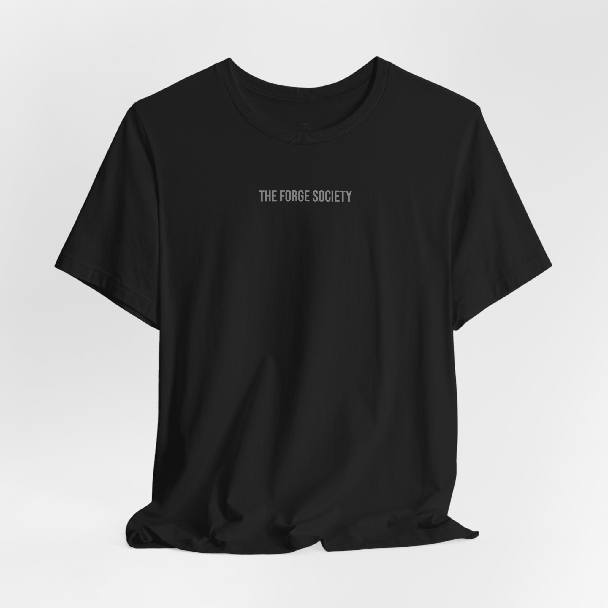 The Forge Society "Built Under Pressure" Tee - Minimalist White Short Sleeve Shirt