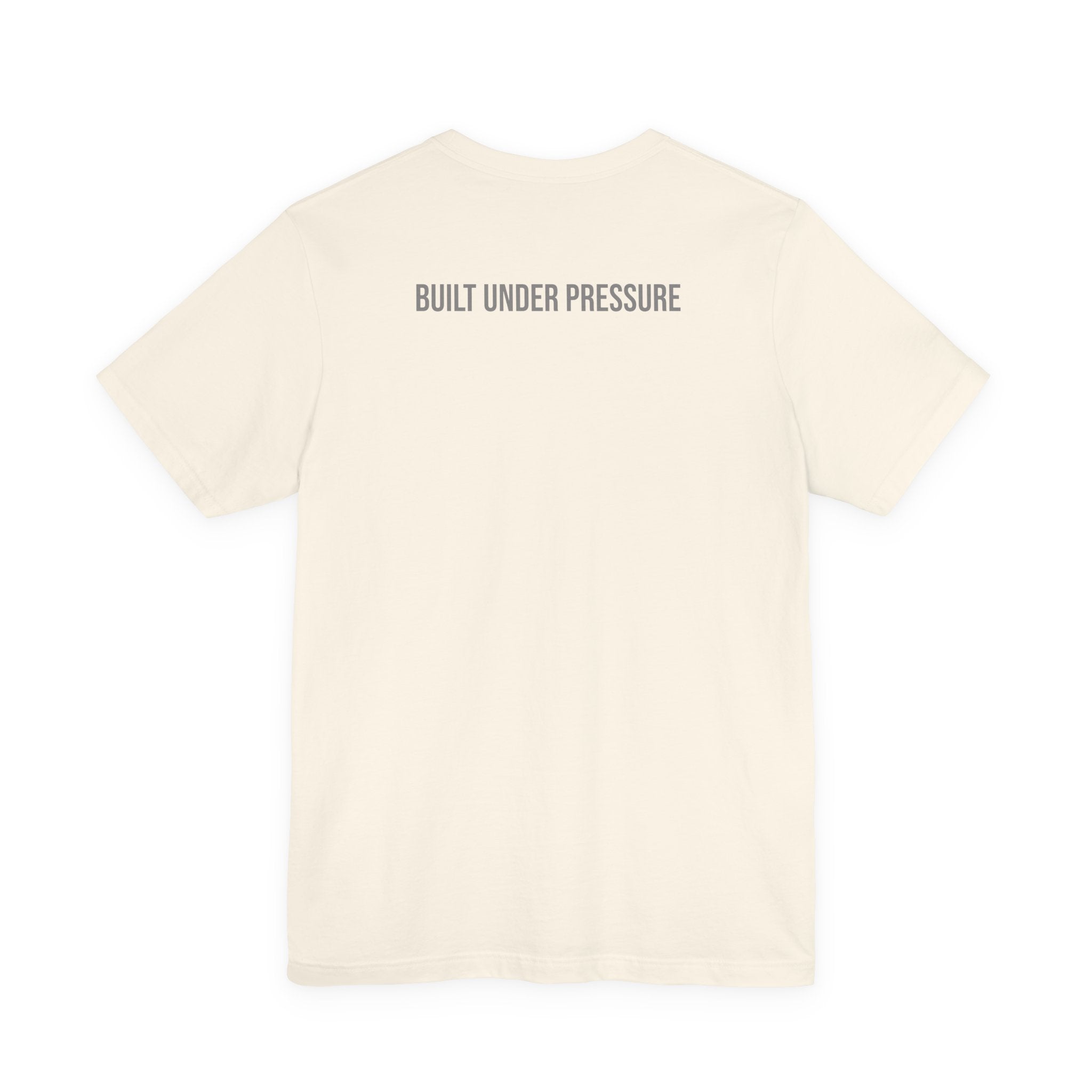 The Forge Society "Built Under Pressure" Tee - Minimalist White Short Sleeve Shirt